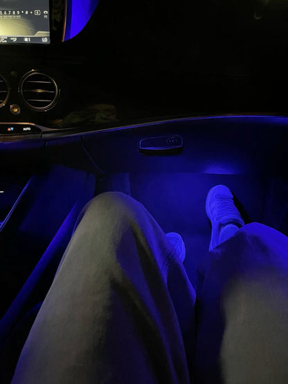 Ambient Lampki LED na rzep 8 trybów 5SZT. – wielokolorowe, uniwersalne do każdego samochodu ŁATWY MONTAŻ!