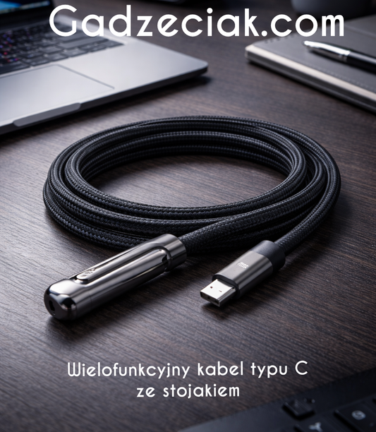 ChargeX | Wielofunkcyjny kabel do ładowania ze stojakiem 240W Typu C 1.5M