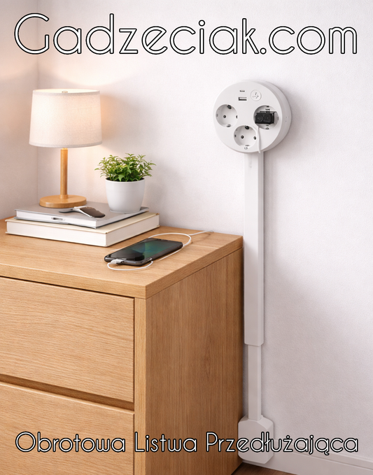 Obrotowa Listwa - Przedłuż swoje gniazdko!
