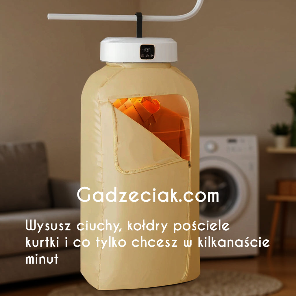 Przenośna suszarka do ubrań – składana, kompaktowa, idealna do mieszkania, akademika i podróży